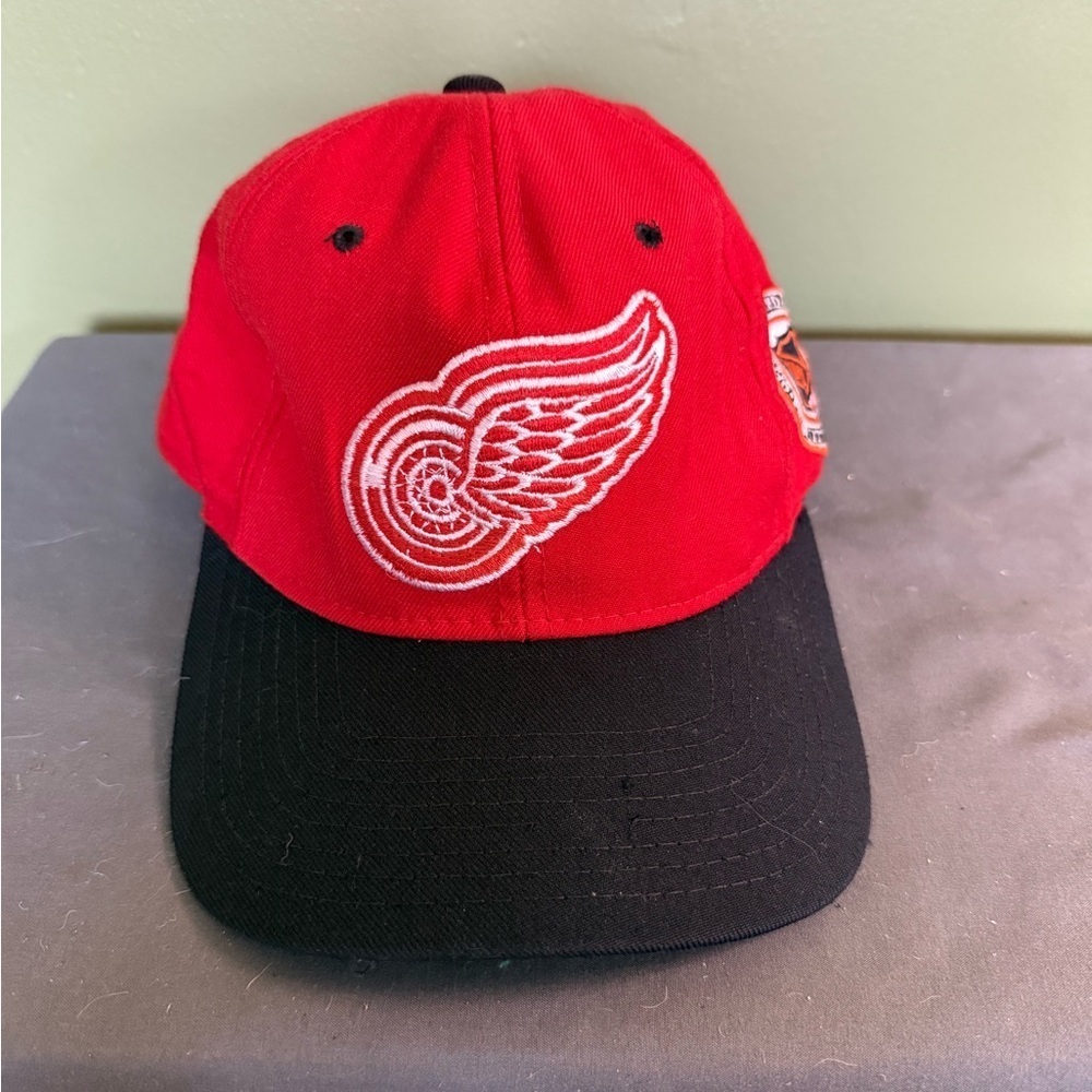 Starter Wool 1990’s Vintage NHL Detroit Red Wings Snapback Hat Cap Sz 6 7/8